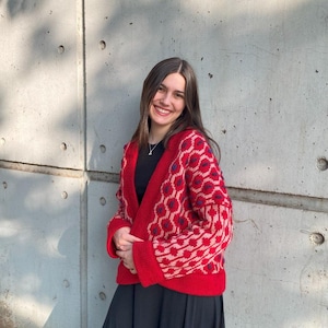 Knitting Pattern: Cardigan Amapolas Step-by-step PDF + video tutorials (IN SPANISH)