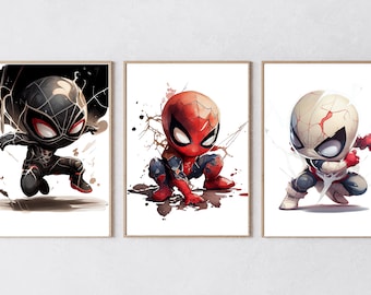 Cutest Spider-Man - Kids Room, Nursery or Bedroom Wall Decor - Instant Download Artwork