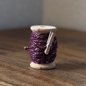 Ficelle de Bourgogne, pour étiquettes cadeaux, Bourgogne et or, ficelle pour mariage, ficelle pour invitations, ficelle pour cartes, anneau de ficelle, ficelle pour pots, métallique
