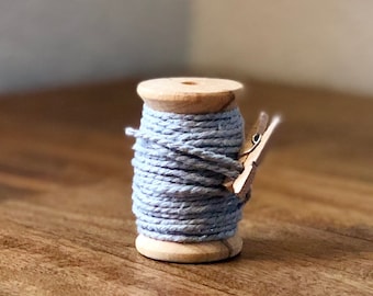 Grey and Silver Metallic Twine, Gift Wrapping Twine (20ft)