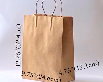5 Paper Bags With Handles, Kraft Bags With Handles, Kraft Bags Handles, Paper Gift Bags Bulk, Paper Gift Bags with Handles, Gift Bags Paper