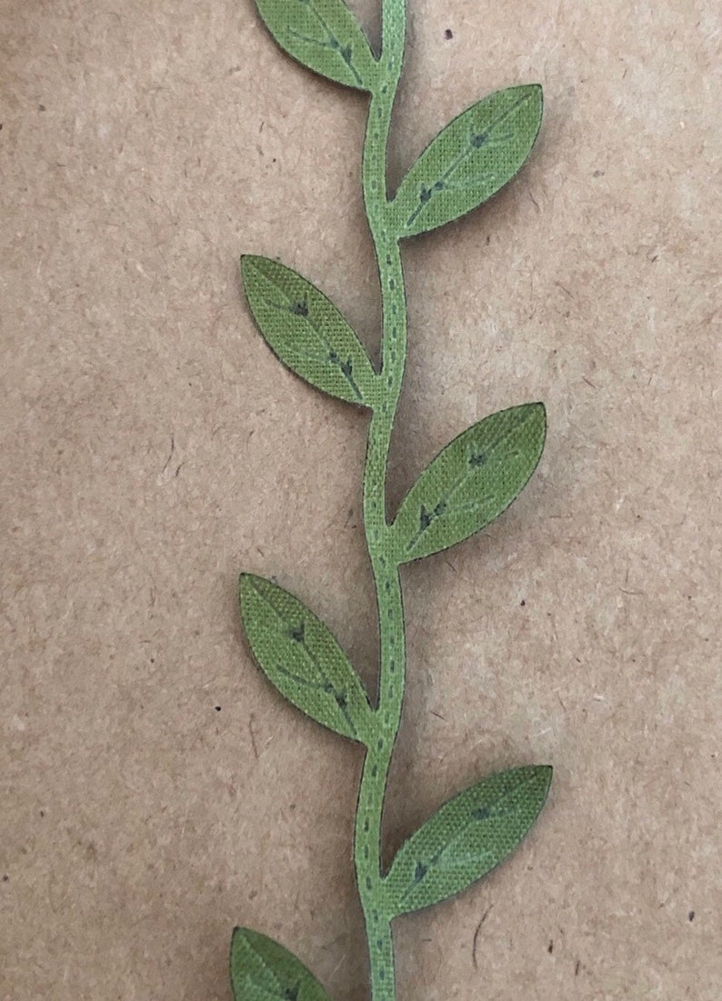 Green Leaf Ribbon Leaf Trim Rustic Ribbon Woodland Ribbon Etsy