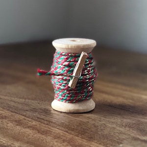 Red Green and Gold Twine, Twine for Ornaments,Twine with Gold,Twine for Invites,Twine for Wreath,Twine for Mason Jars, Twine for Bookmarks