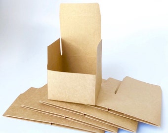 Kraft Favor Gift Box with Lid, 3x3x2 inch