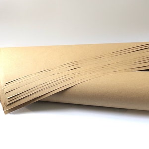 Eco Brown Kraft Christmas Wrapping Paper. Botanical Gift Wrap A3