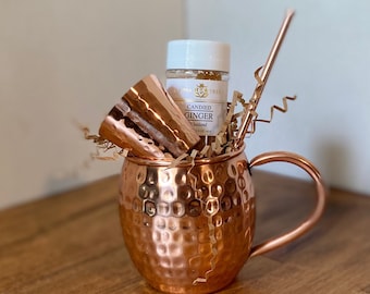 Juego de regalo de tazas Moscow Mule de cobre (1, 2 o 4)