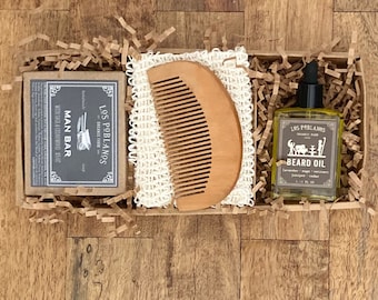 Los Poblanos Beard Care Gift Set – Oil, Comb & Soap
