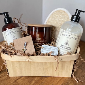 Lavender Spa Set - Lavender Spa Gift Box - Lavender Candle -  Lavender Soap