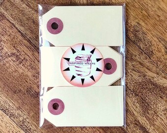 Cadeaukaartjes Manilla, hanglabels voor kleine pakketten (2,75 x 1,375")