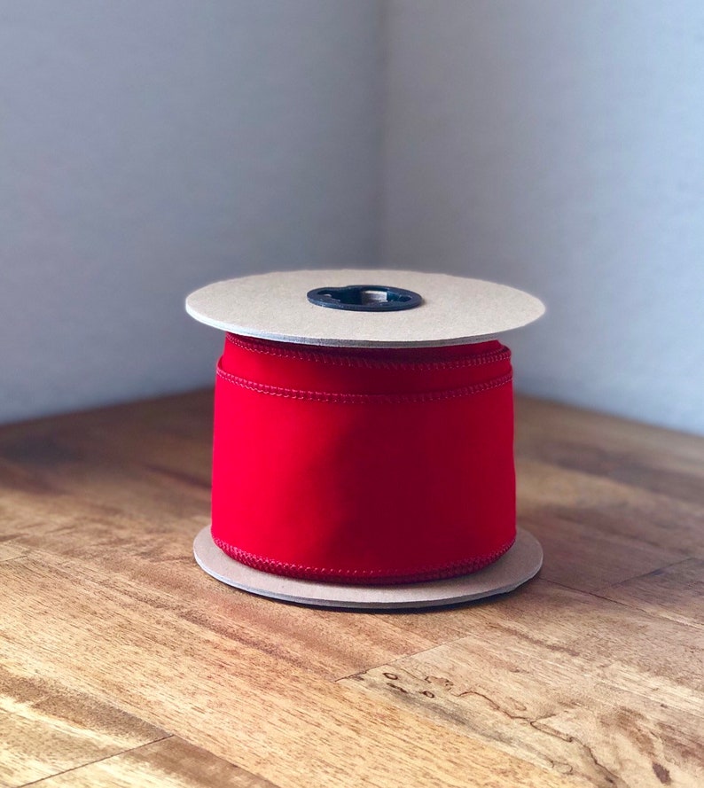 Bulk Red Velvet RibbonWide Velvet Ribbon WiredWide Velvet Etsy