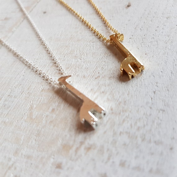 rose gold giraffe necklace