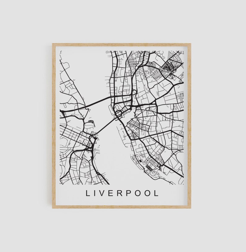 Liverpool England City Map Print City Street Map Map Art Etsy Liverpool England City Map Print City Street Map Map Art Etsy