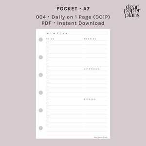 BOLSO | DO1P (Diário em encarte de 1 página) | 004 | SEM DATA | Início de segunda a domingo | Encarte para impressão, encarte para planejador, encarte digital