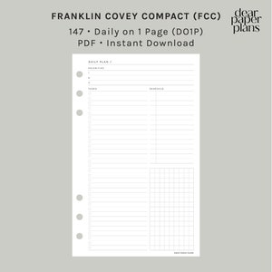 FC COMPACT | DO1P (Encarte Diário em 1 Página) | 147 | SEM DATA | Encarte de Planejador para Impressão, Encarte de Planejador, Encarte Digital