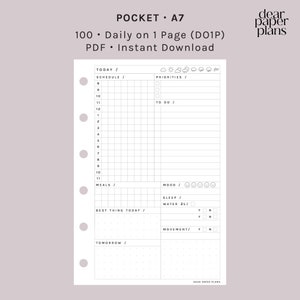 以下が含まれることがあります： 白黒の印刷可能なデイリープランナーページで、グリッドレイアウトになっています。ページには、「今日」、「スケジュール」、「優先事項」、「やること」、「食事」、「気分」、「睡眠」、「水2L」、「今日のベスト」、「運動」、「明日」のセクションが含まれています。