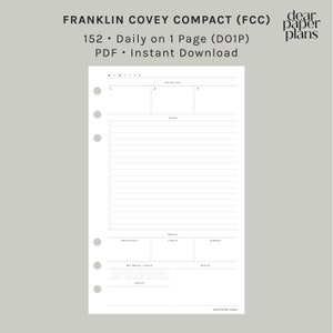FC COMPACT | DO1P (Diário em encarte de 1 página) | 152 | SEM DATA | Início seg+dom | Encarte para impressão, encarte para planejador, encarte digital, encarte para plano diário