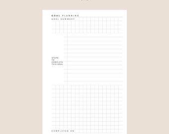 MINI HP | Goal Planning Insert Simple | 042 | Printable Insert, Planner Insert, Digital Insert
