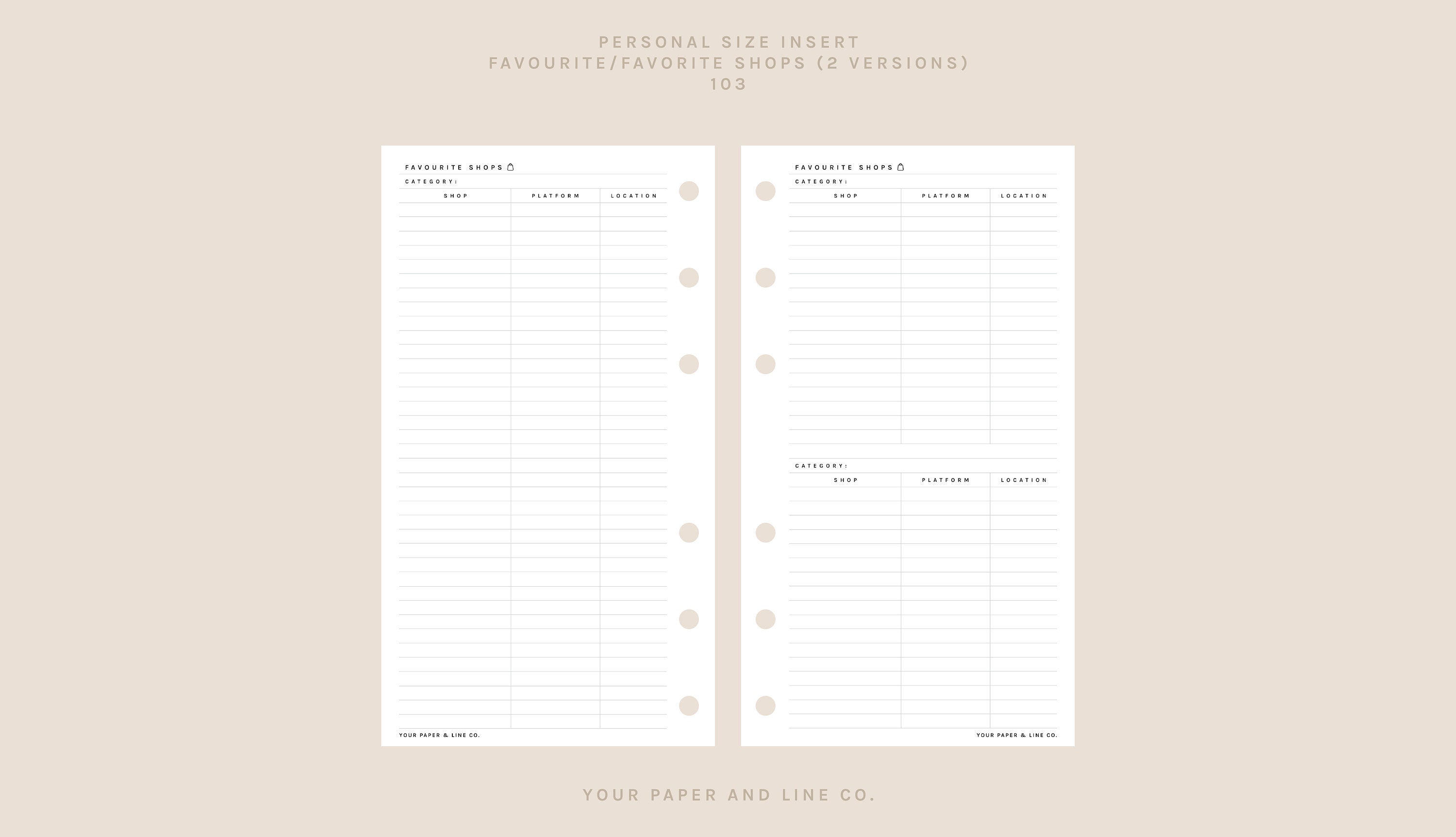 Letter Size Daily Planner
