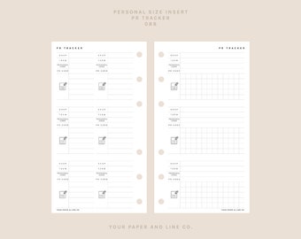 PR Tracker Insert | 2 Versions | Personal Size | 088 | Printable Insert, Planner Insert, Digital Insert
