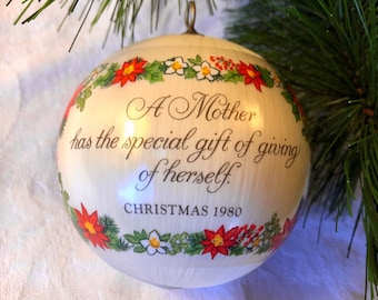 Vintage 1980 Mother Hallmark Keepsake Ornament