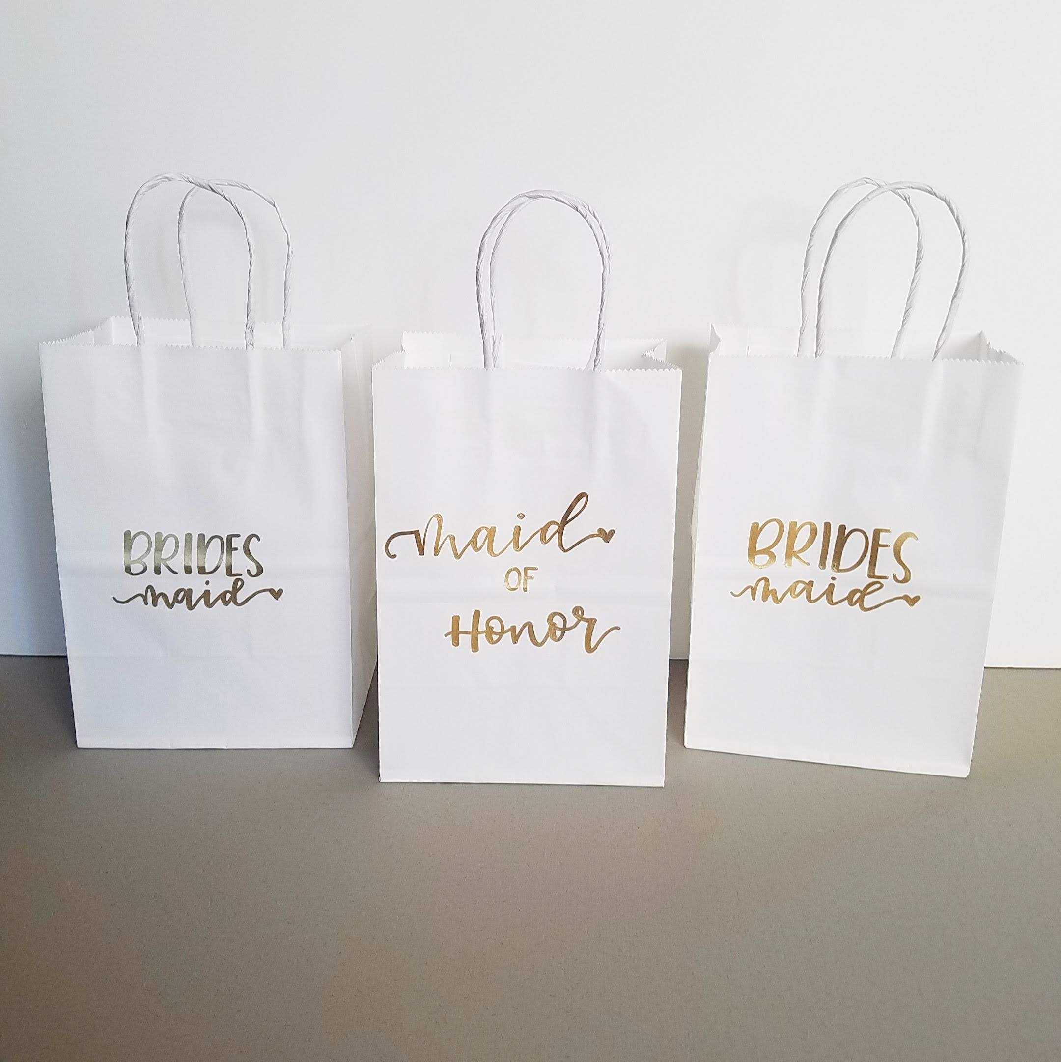 Small Custom Gift Bags Personalized Bridal Party Bridal Etsy