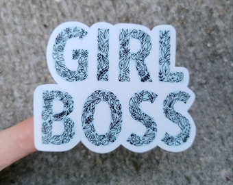 Girl Boss Vinyl Sticker - Waterproof Laptop, Bottle, Phone Case Sticker