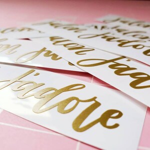 Vinyl Name Sticker Decal - Custom Name 1" height, up to 5" length image 6