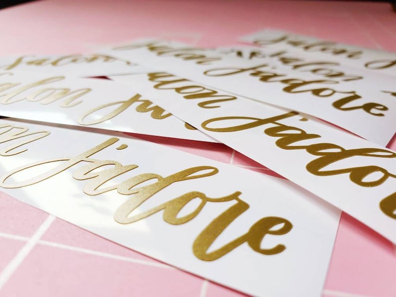 Vinyl Name Sticker Decal - Custom Name 1" height, up to 5" length image 6
