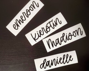 Vinyl Name Sticker Decal - Custom Name 2-4 Inch Height
