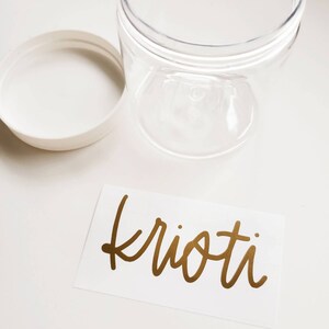 Vinyl Name Sticker Decal - Custom Name 1" height, up to 5" length image 3