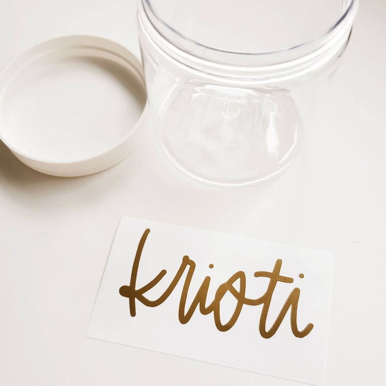 Vinyl Name Sticker Decal - Custom Name 1" height, up to 5" length image 3