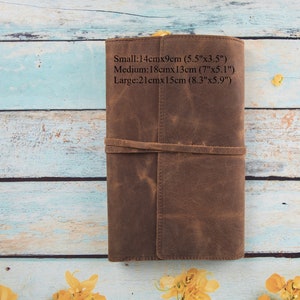 Refillable Leather Notebook Cover Personalized, Custom Travel Journal, Guest Book, Leather Journal Diary, Personalized Gift for Her and Him