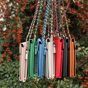Universal Crossbody Phone Bag, Leather Phone Wallet with Crossbody Strap, Lanyard Cell Phone Purse - Personalized Mother&#39;s Day Gift