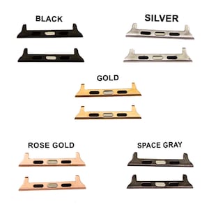 silver , black, rose gold , gold and space gray stainless steel adaptors and connector