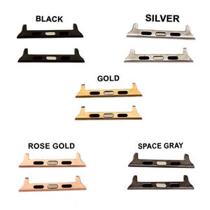 silver , black, rose gold , gold and space gray stainless steel adaptors and connector