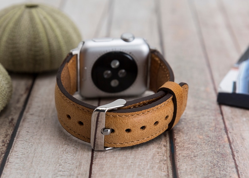 Leather Apple Watch Band 42mm 44mm for Men Classic Design Etsy