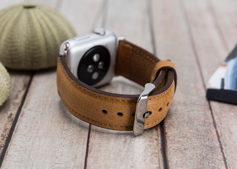 Leather Apple Watch Band 42mm 44mm for Men Classic Design Etsy