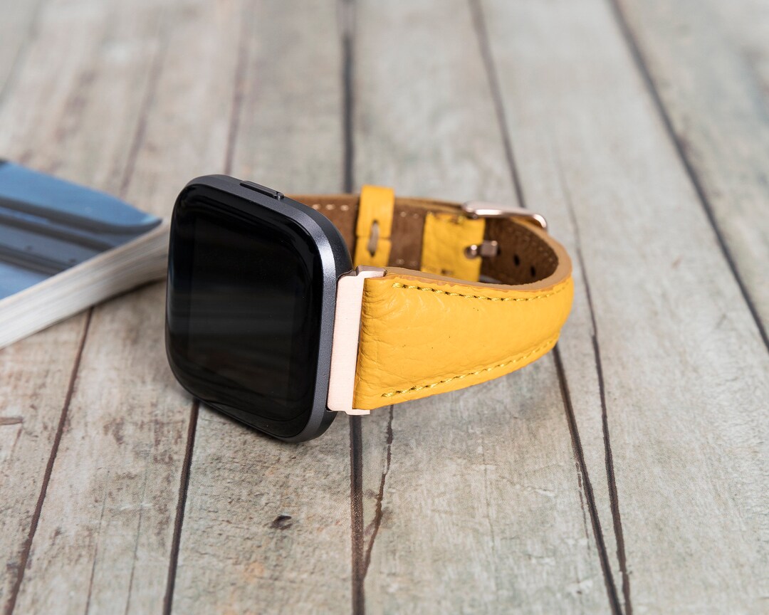 Personalized Leather Slim Fitbit Versa 3 Band, Fitbit Sense 2 Band