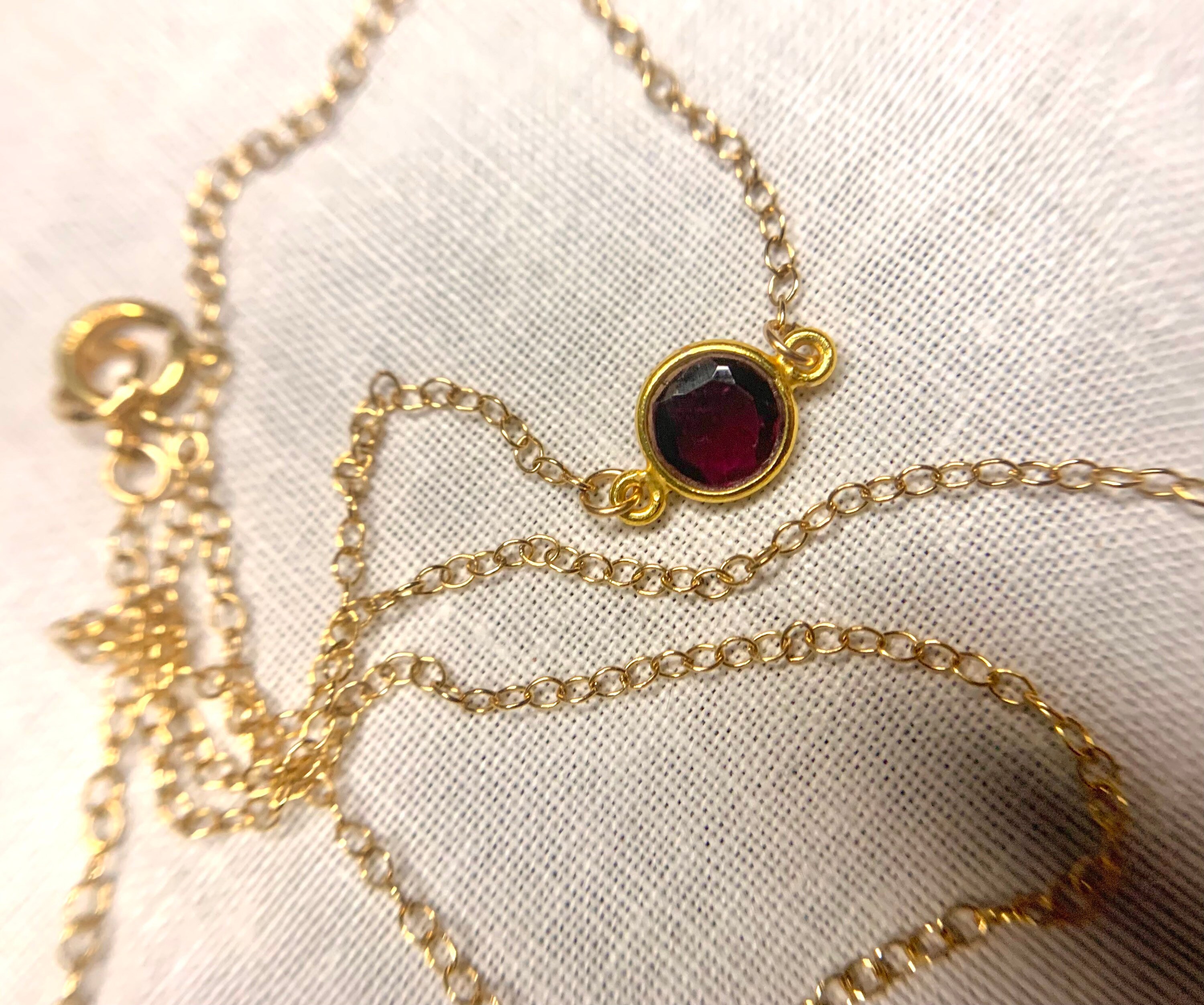 Gold Garnet Necklace Garnet Station 