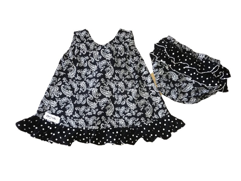 Pinafore with ruffled nappy cover
