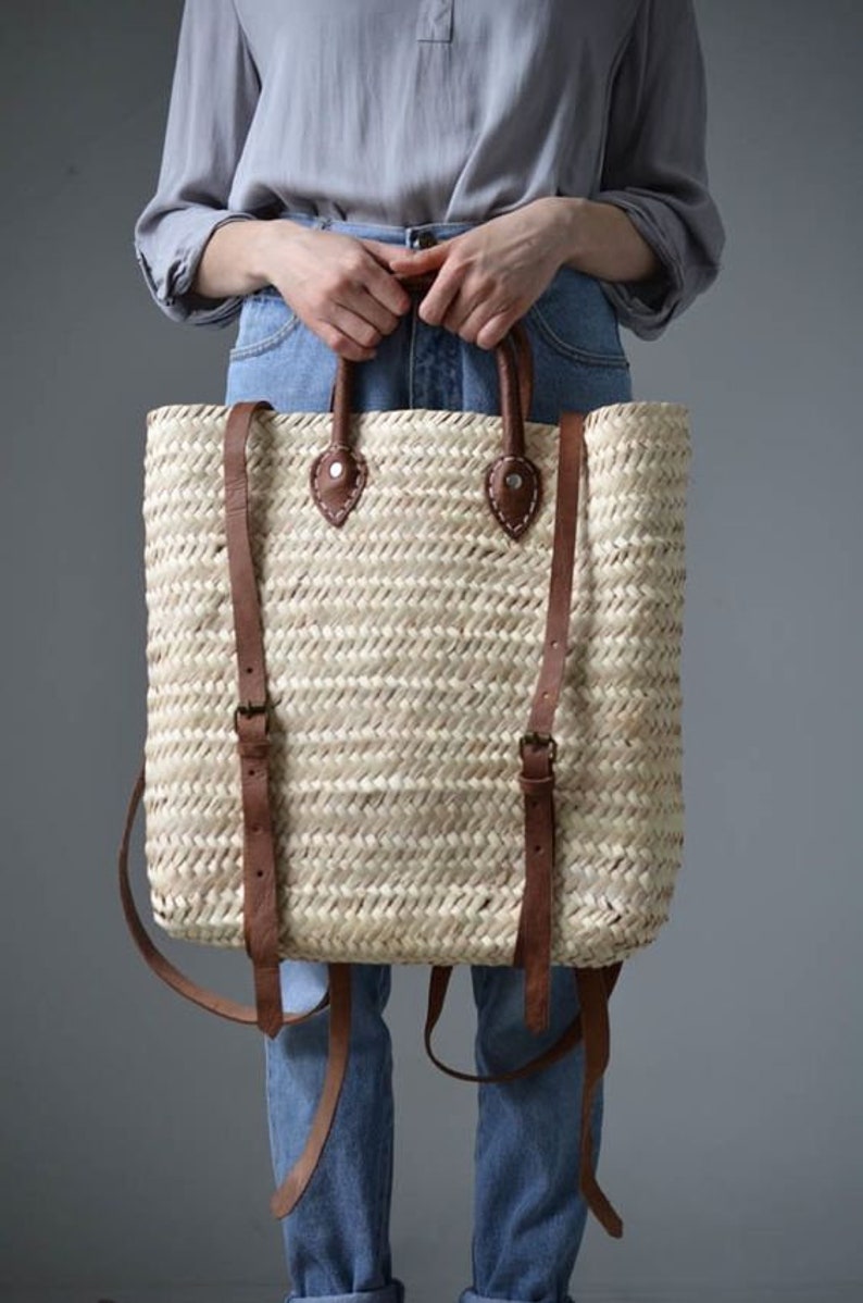 Handmade straw BackpacK-Basket backpack summer bagstraw | Etsy