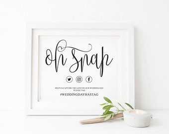 Printable Wedding Hashtag Sign , DIY Hashtag Sign Printable, Social Media Hashtag Sign, Facebook Instagram Hashtag Template, WPS21_04