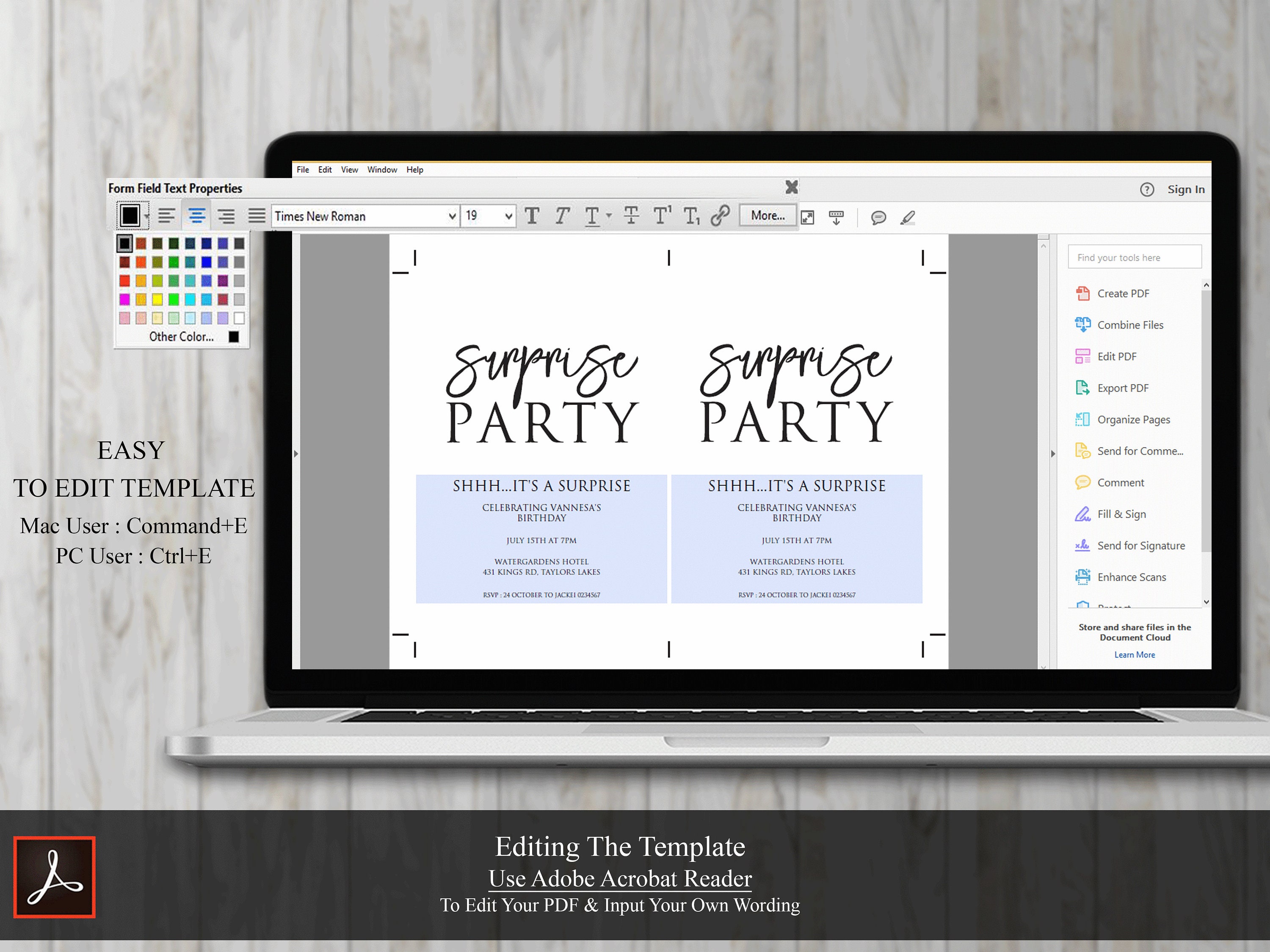 Surprise 60th Birthday Surprise Invitation Template Surprise - Etsy