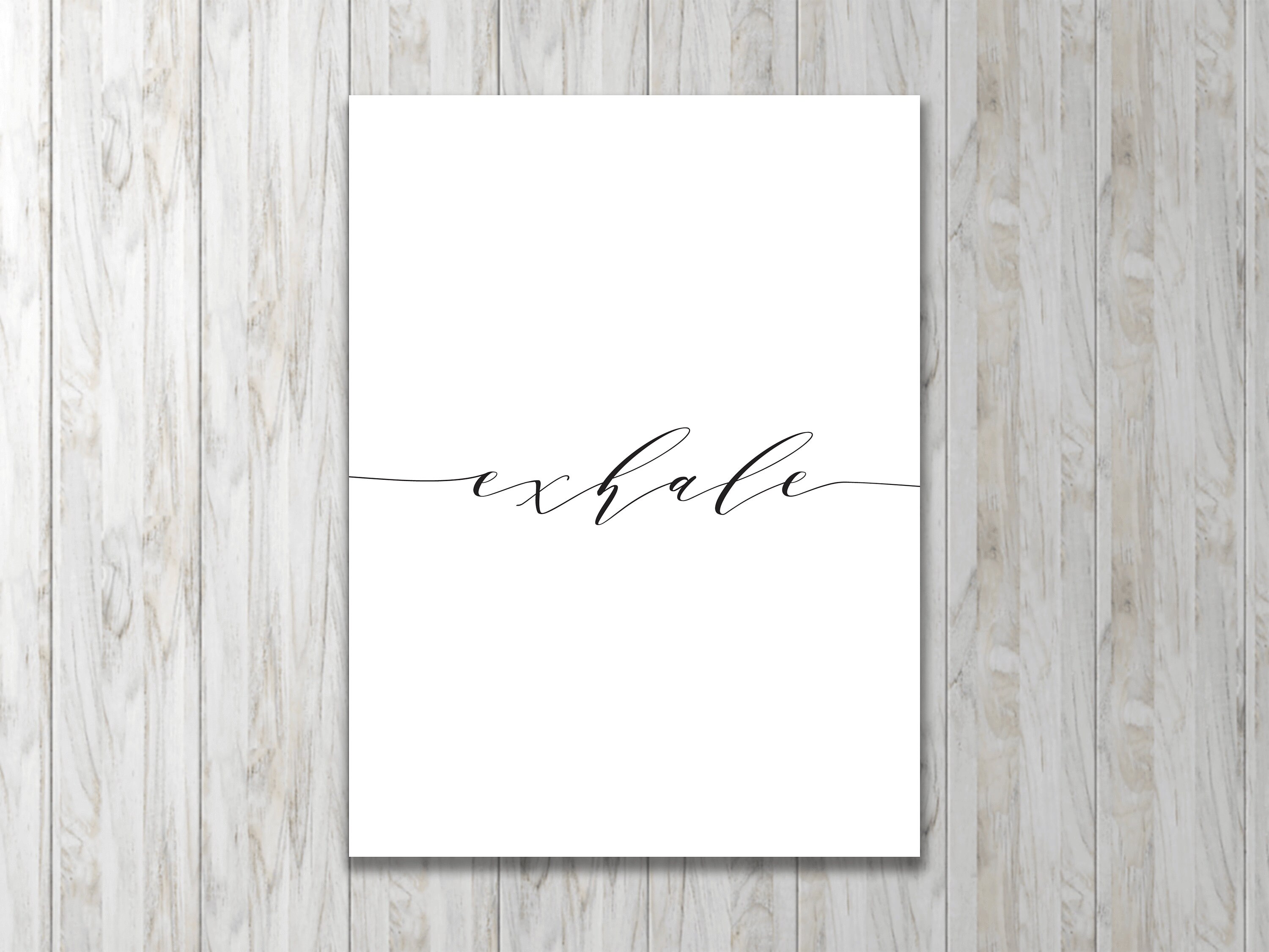 Inhale Exhale Print Bedroom Decor Wedding Gift Wall Art - Etsy