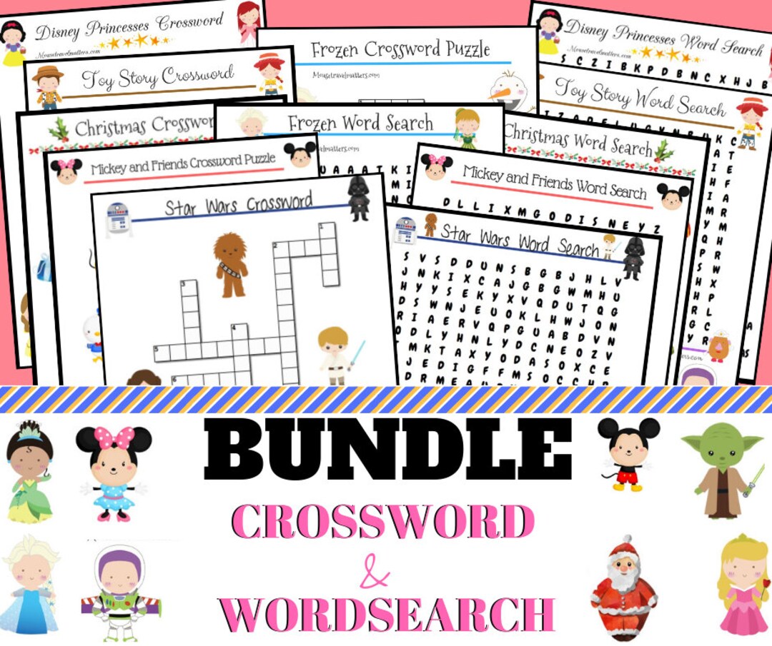Ultimate Disney Bundle Crossword and Word Search Digital - Etsy