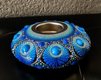 Blue-Turquoise Candleholders
