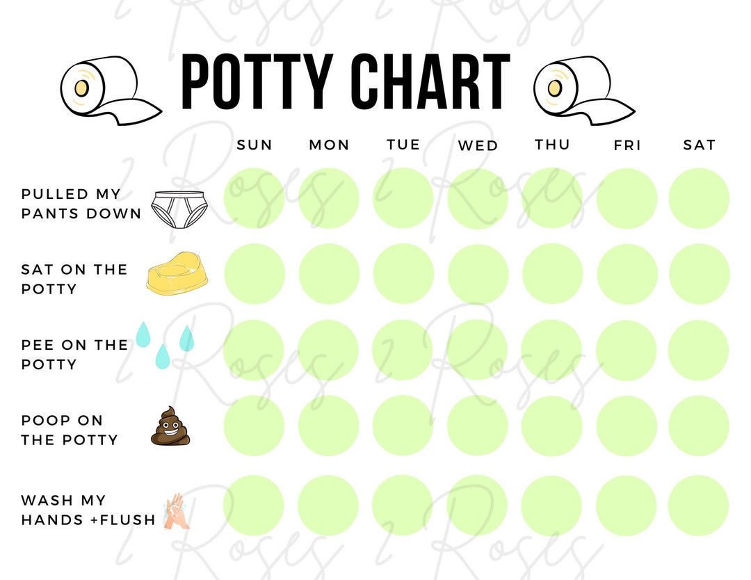 Printable Potty Training Chart/instant Download/kids Reward Chart