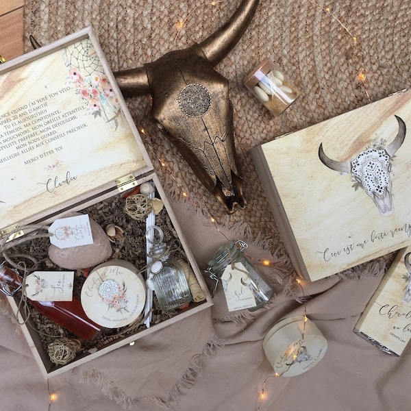 Box "Bohemian chic" Request for witness, wedding, gifts witness, gifts godfather
