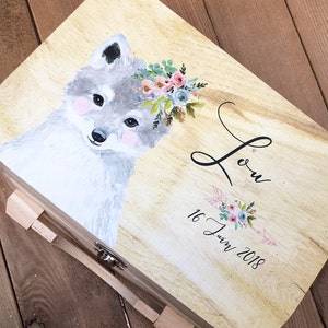 Coffret complet "Lou" coffret naissance, cadeau maternité, coffret personnalisé, carte étapes, souvenir naissance, valise naissance