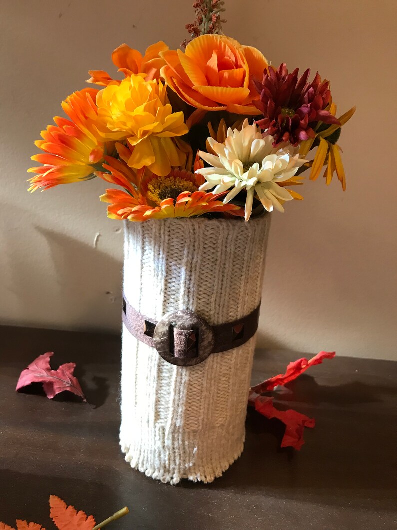 Sweater Vases Glass Vase Fresh Flower Vase Fall Decor Etsy